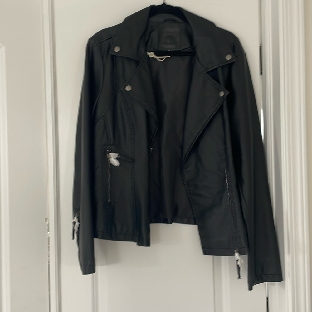 NWT Faux Leather Moto Jacket